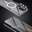 Magnetic Dual Glass MagSafe case for Samsung Galaxy S24 Ultra, silver