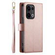 Flip case for Oppo Reno 13 5G, Wallet Zipper Pocket, pink