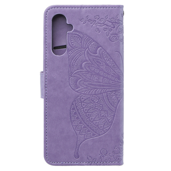 Flip case for Samsung Galaxy M34 5G, Butterfly, purple