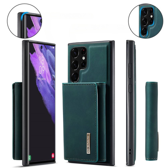 Case for Samsung Galaxy S23 Ultra, DG.MING 2in1, green
