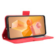 Flip case for Infinix Hot 40i, Card Slot, red