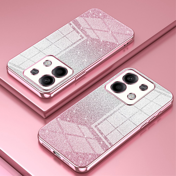 Case for Xiaomi Redmi Note 13 5G, Glitter Case CamShield, pink