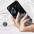 Case for Oppo A78 5G, Glittery, black