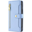 Flip case for Honor Magic5 Lite, Wallet Zipper Pocket, blue