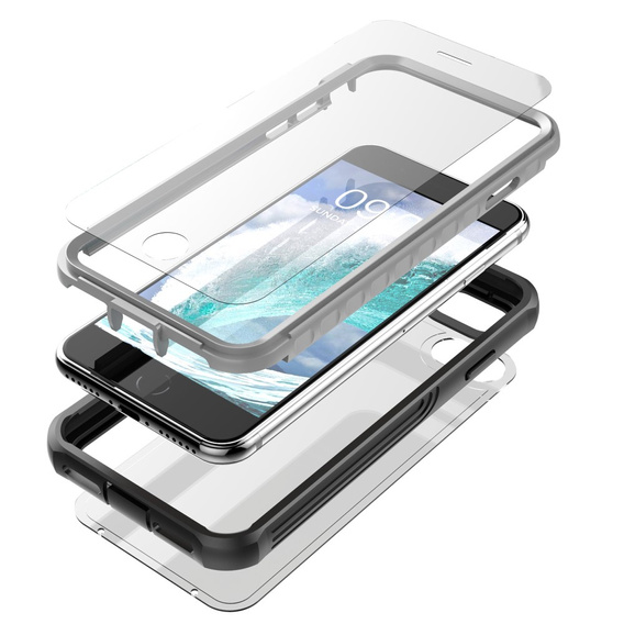 Case for iPhone 6/6S/7/8/SE 2020/SE 2022, Shockproof, with film, black