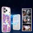 Magnetic case with floral laser pattern for iPhone 17 Pro Max