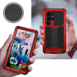 Armored case for Samsung Galaxy S23 Ultra, R-JUST CamShield Slide, red