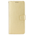 Flip case for Motorola Moto G85, Crazy Horse Wallet, gold