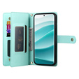 Flip case for Xiaomi Redmi Note 14 Pro 5G / Poco X7 5G, Wallet Zipper Pocket, green