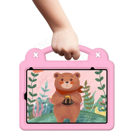 Children's case for iPad mini 8.3" 2021 (6 gen.) / iPad mini 8.3" 2024 (7 gen.), Cute Patterns, with stand, pink