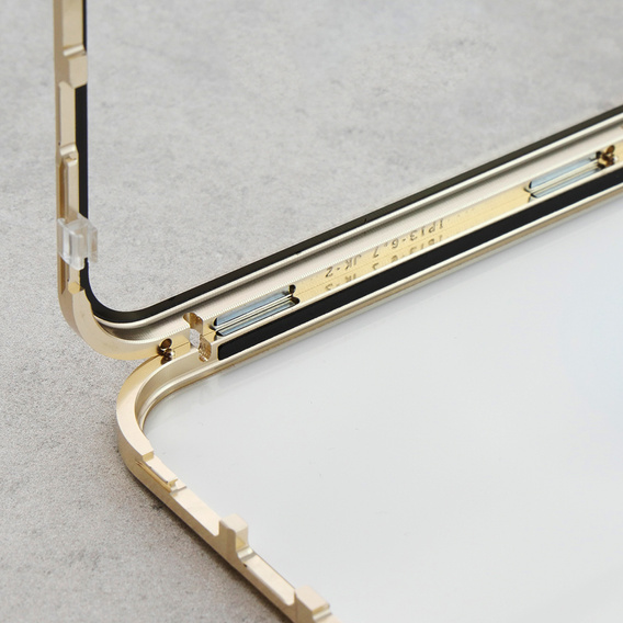 Case for iPhone 13 Pro Max, Dual Glass, for Magsafe, gold