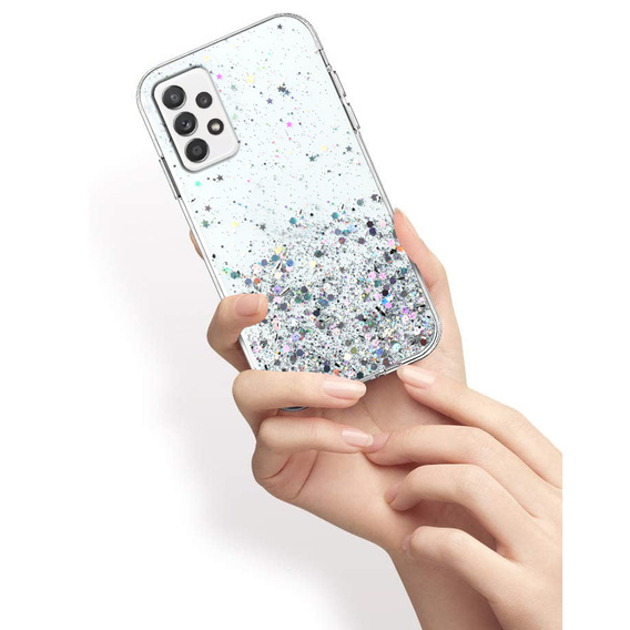 Case for Samsung Galaxy A33 5G, Glittery, transparent