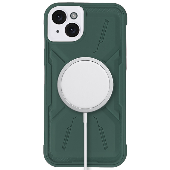 Case for iPhone 15 Plus, ERBORD Armor Mag, green