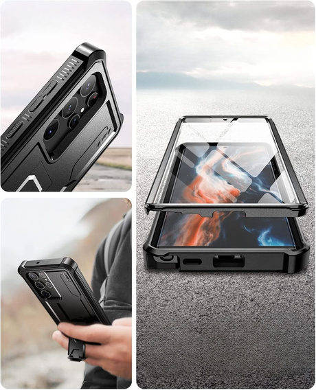 Armored case for Samsung Galaxy S22 Ultra, Dexnor Full Body, black