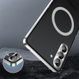 Camera Protection Case for Samsung Galaxy S23, CamShield MagSafe, transparent / silver