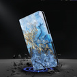Flip case for Xiaomi Redmi Note 13 Pro+, Wallet, Marble blue