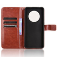 Flip case for Oppo Reno 12FS / 12F, Crazy Horse Wallet, brown