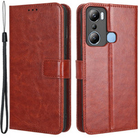 Flip case for Infinix Hot 20i, Crazy Horse Wallet, brown