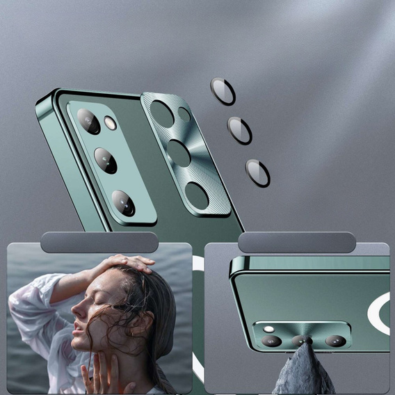 Camera Protection Case for Samsung Galaxy S20 FE, CamShield MagSafe, transparent / green