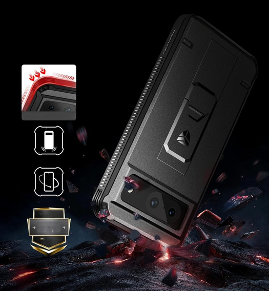Armored case for Google Pixel 8, Dexnor Full Body (Two Frames), black
