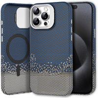 Case for iPhone 15 Pro, Frame Kickstand, for MagSafe, Sand Blue