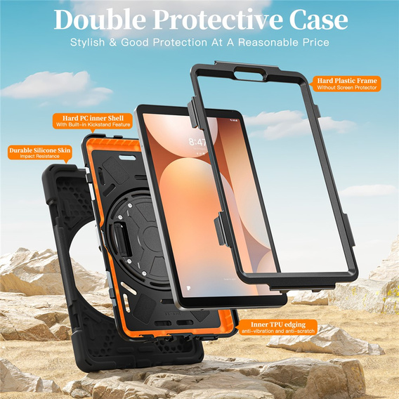 Armoured case with stand and shoulder strap for Samsung Galaxy Tab A11