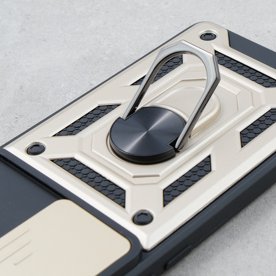 Case for Oppo Reno 10 / 10 Pro, CamShield Slide, gold