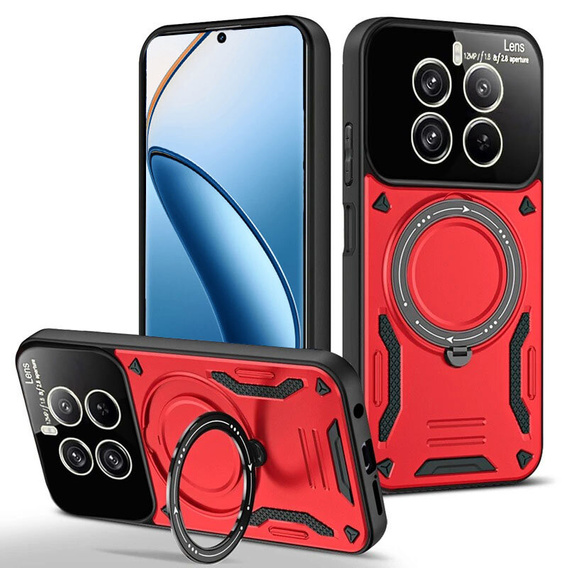 Armored Case for Realme 12 Pro 5G / 12 Pro+ 5G, Magnetic Ring, red