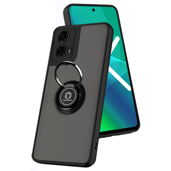 Case for Motorola Moto G24 / G24 Power / G04, Frosted Ring, black
