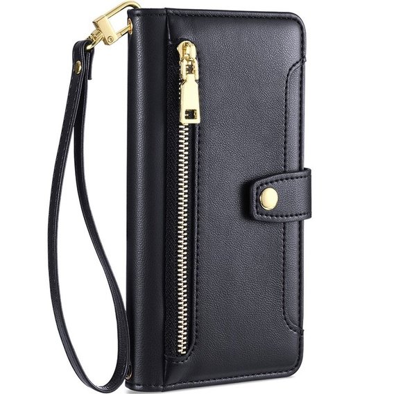 Flip case for Motorola Moto G73 5G, Wallet Zipper Pocket, black