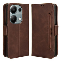 Flip case for Xiaomi Redmi Note 13 Pro 4G / Xiaomi Redmi Note 14S / Xiaomi Poco M6 Pro 4G, Card Slot, brown