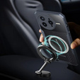 Case for Xiaomi Poco F7 Ultra, with magnetic sheet, transparent / black