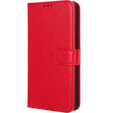 Flip case for Honor 90, Crazy Horse Wallet, red