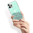 Case for iPhone 13 Pro, Glittery, green