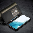 Flip case for Samsung Galaxy A55, Carbon LC.IMEEKE, black