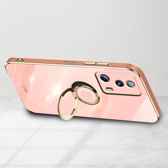 Case for Xiaomi 13 Lite, Electro Ring, pink rose gold