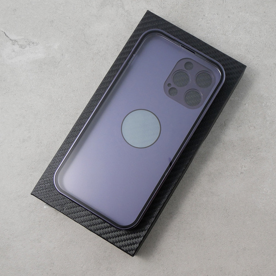 Case for iPhone 13 Pro Max, Dual Glass, for Magsafe, purple