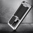 Armored case for Samsung Galaxy S22 Ultra, R-JUST CamShield Slide, silver
