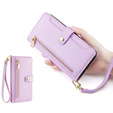 Flip case for Xiaomi Poco F6 Pro, Wallet Zipper Pocket, purple