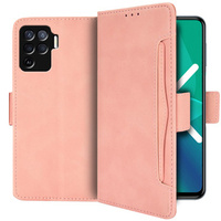 Flip case for Oppo Reno5 Lite, Card Slot, pink