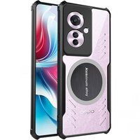 Case for Oppo Reno 11F 5G, with magnetic sheet, transparent / black