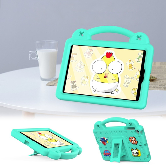 Children's case for iPad mini 7.9" 2019/2015/2014/2013/2012 (5/4/3/2/1 gen.), Cute Patterns, with stand, green