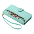 Flip case for iPhone 16 Plus, Wallet Zipper Pocket, green