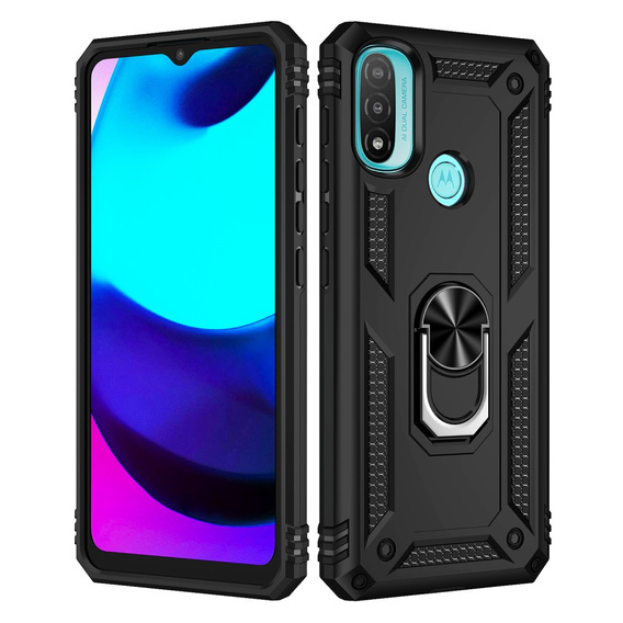 Armor Case for Motorola Moto E20/E30/E40, Nox Case Ring, black