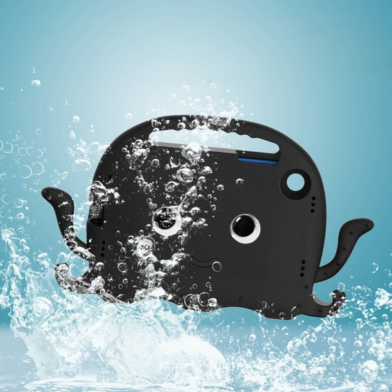 Children's case for Samsung Galaxy Tab A8 10.5, with handle, octopus, black