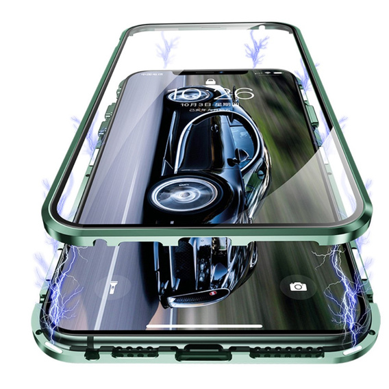 Case for iPhone 12 Mini, Magnetic Dual Glass, green