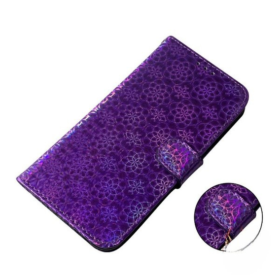 Flip case for Oppo A17, Wallet mandala, purple