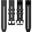 Silicone Strap for Garmin Fenix 7 / Forerunner 965 / 955 / 945 / 935, Grey / Black
