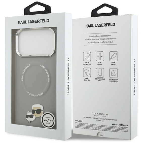 Karl Lagerfeld Karl & Choupette Pins MagSafe Case for iPhone 17 Pro