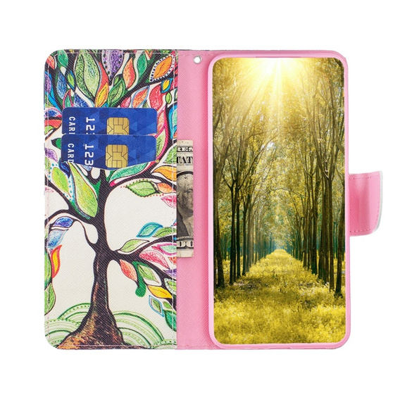 Flip case for Xiaomi Redmi 12 4G, Wallet, tree of life, white